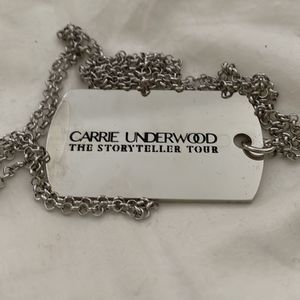 Carrie Underwood dog-tag necklace - Carnival Cruise promotion